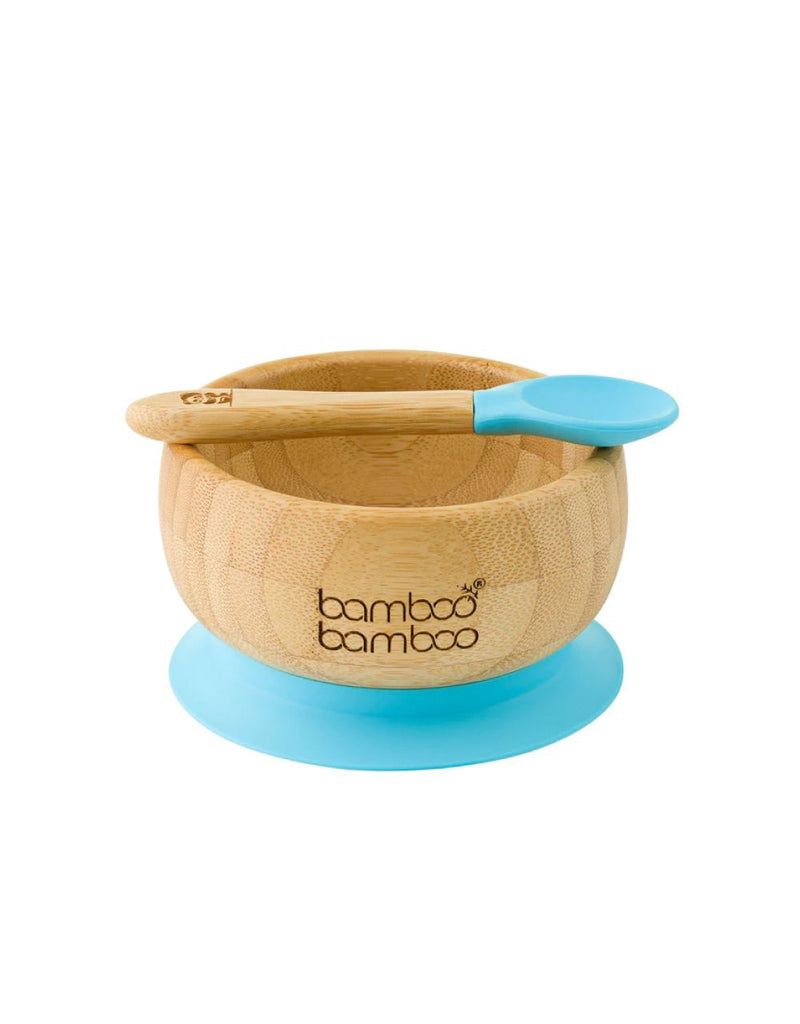 BambooBamboo Baby Bowl and Spoon in Blue.