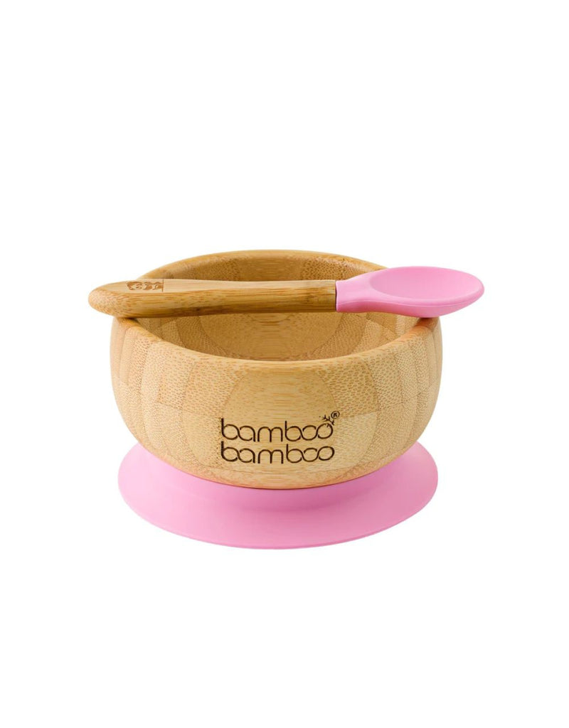 BambooBamboo Baby Bowl and Spoon in Pink.