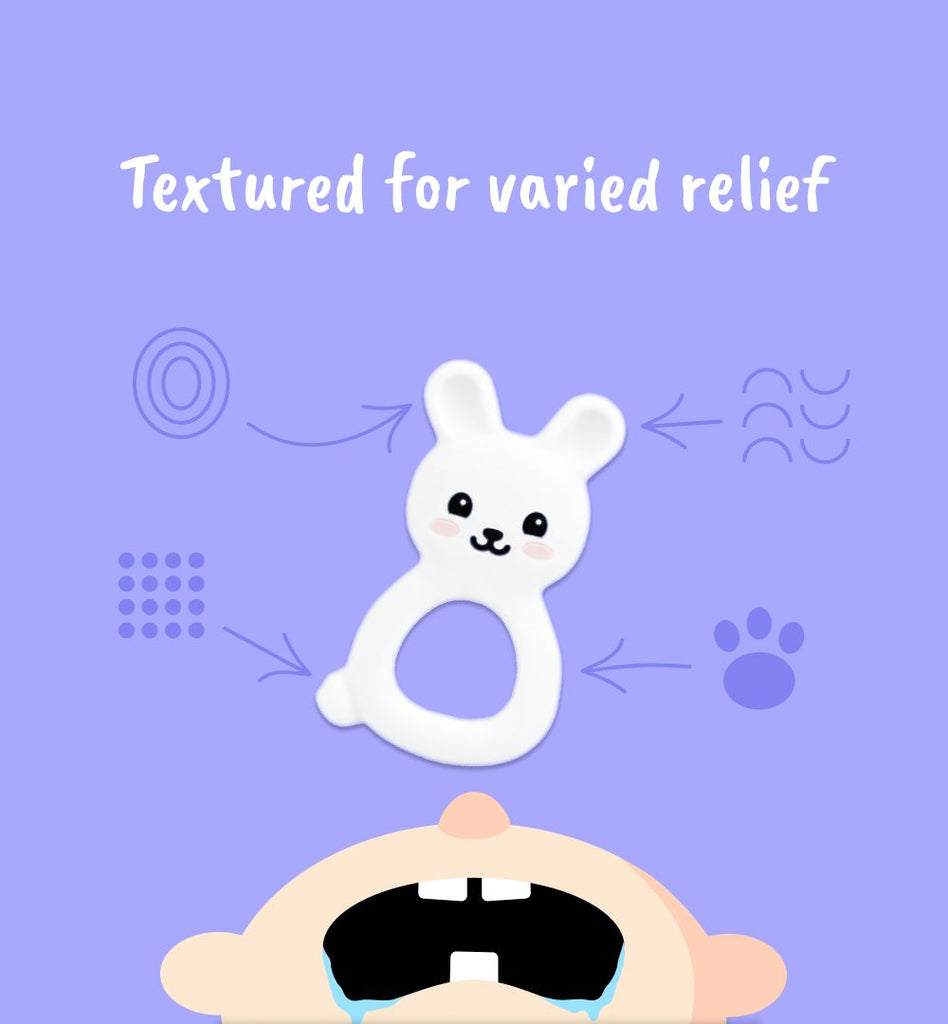 Bunny Textured Teething Toy Info.